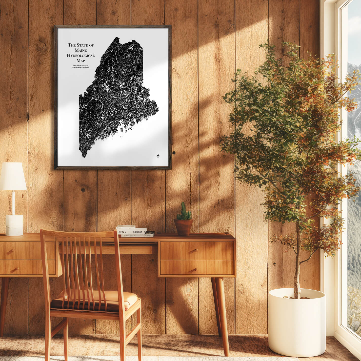 Maine Hydrological Map - Muir Way - Hydrology