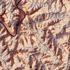 Mammoth Cave National Park 1930 Shaded Relief Map - Muir Way - Vintage Relief