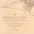 Map of the Battlefield of Bull Run - Muir Way - Vintage Map