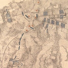 Map of the Battlefield of Bull Run - Muir Way - Vintage Map