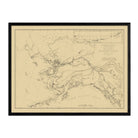 Map of the Distribution of the Native Tribes of Alaska and Adjoining Territory 1875 - Muir Way - Vintage Map