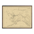 Map of the Distribution of the Native Tribes of Alaska and Adjoining Territory 1875 - Muir Way - Vintage Map
