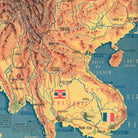 India 1942 Map - Muir Way - Vintage Map
