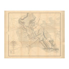 Map of the Battle Fields of Wilderness - Muir Way - Vintage Map