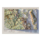 Mariposa, CA 1957 Shaded Relief Map - Muir Way - Vintage Relief