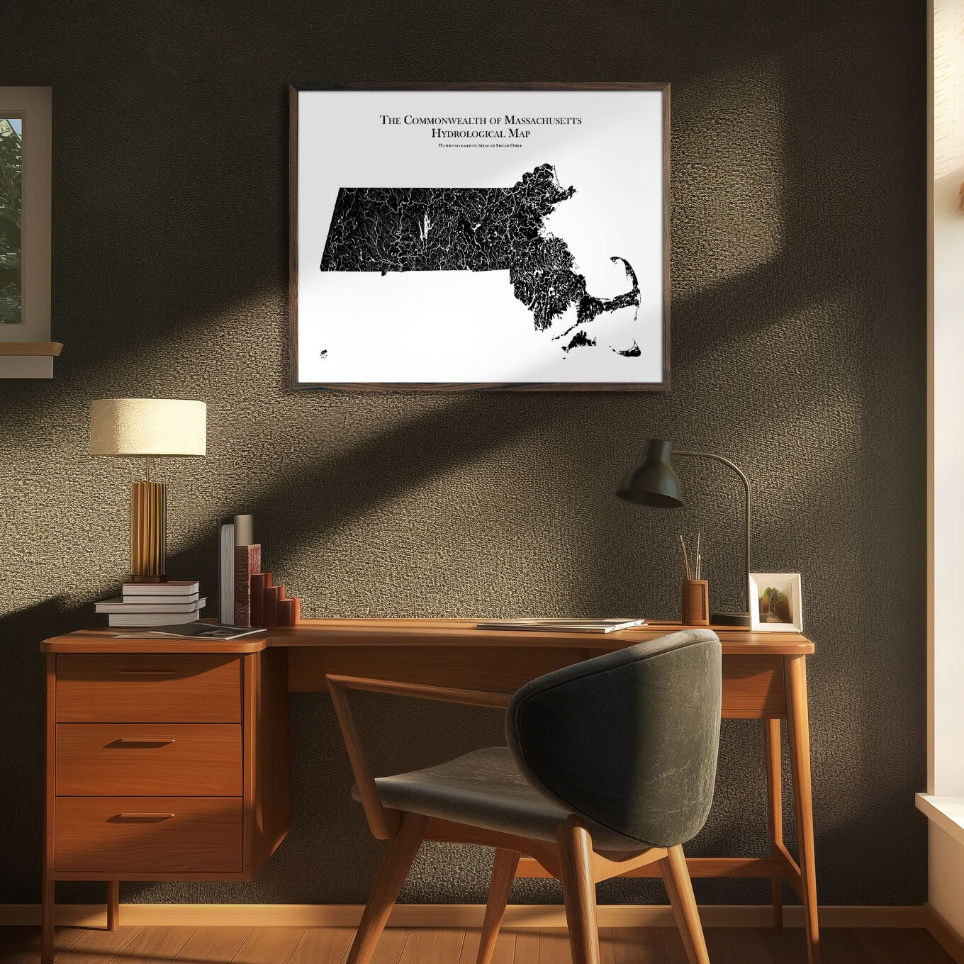 Massachusetts Hydrological Map - Muir Way - Hydrology