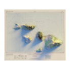Maui 1961 Shaded Relief Map - Muir Way - Vintage Relief