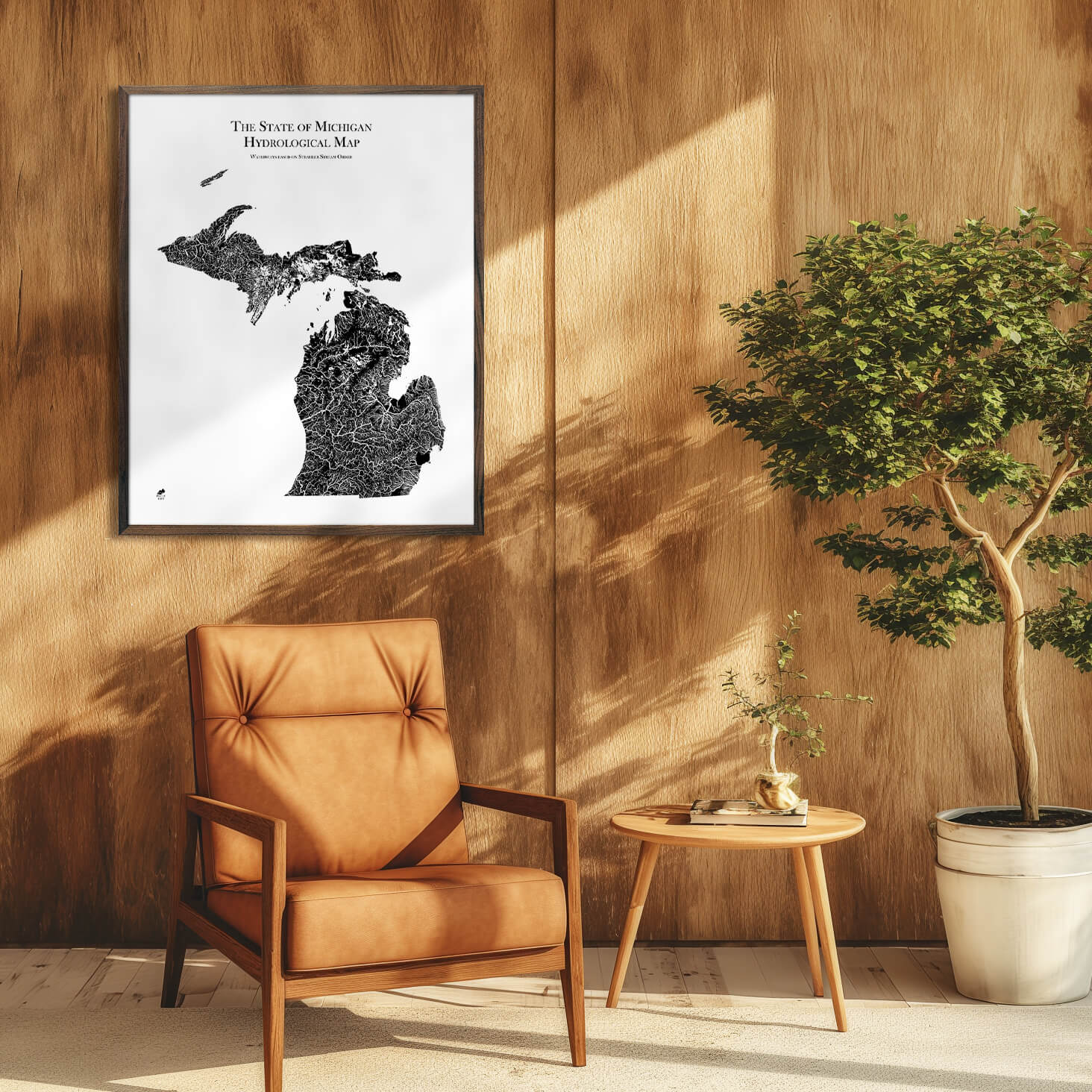 Michigan Hydrological Map - Muir Way - Hydrology