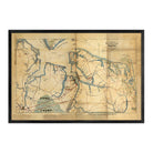 Military Map of Hampton Roads and Norfolk regions - Muir Way - Vintage Map