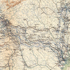 Military Map of Marches by W.T. Sherman - Muir Way - Vintage Map