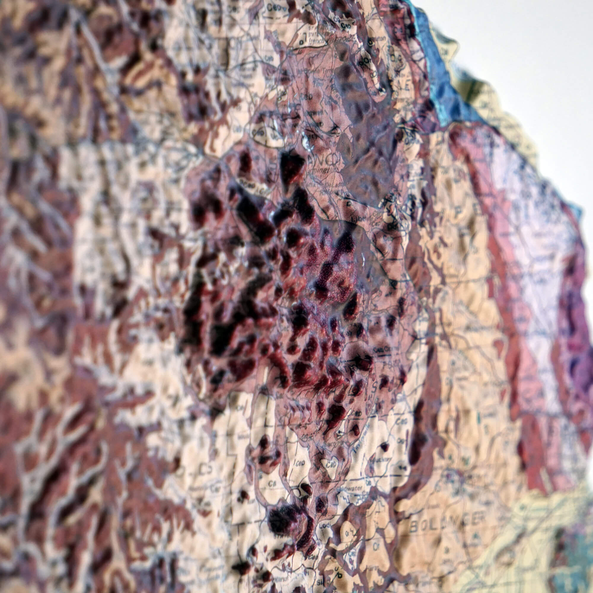 Missouri 1979 3D Raised Relief Map - Muir Way - 3D