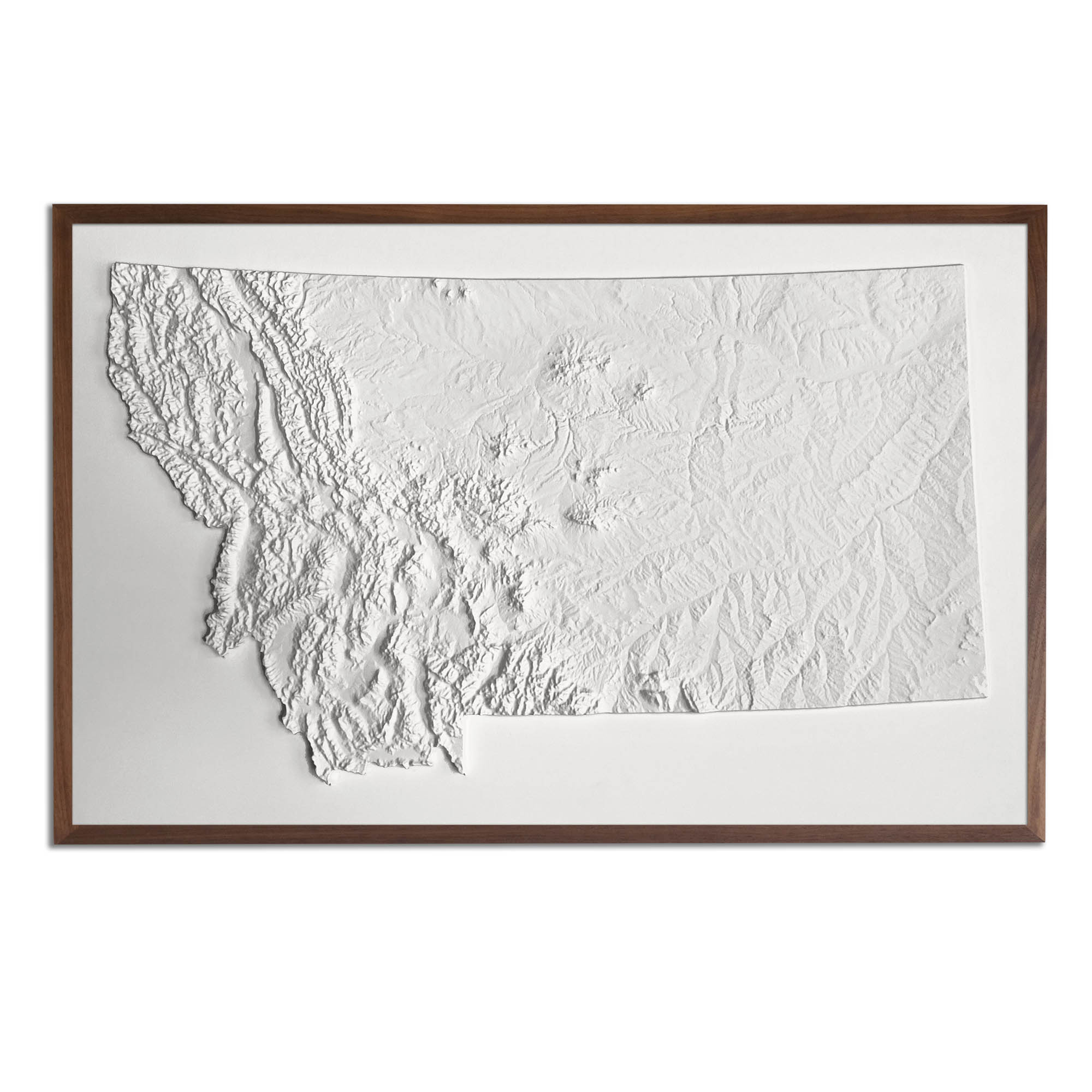 Montana 3D Raised Relief Map - Muir Way - 3D