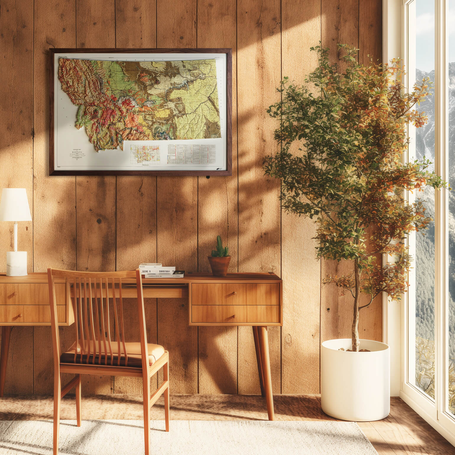 Montana 1955 3D Raised Relief Map - Muir Way - 3D