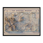Montana Railroad 1899 Shaded Relief Map - Muir Way - Vintage Relief