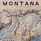 Montana Railroad 1899 Shaded Relief Map - Muir Way - Vintage Relief
