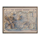 Montana Railroad 1899 Shaded Relief Map - Muir Way - Vintage Relief