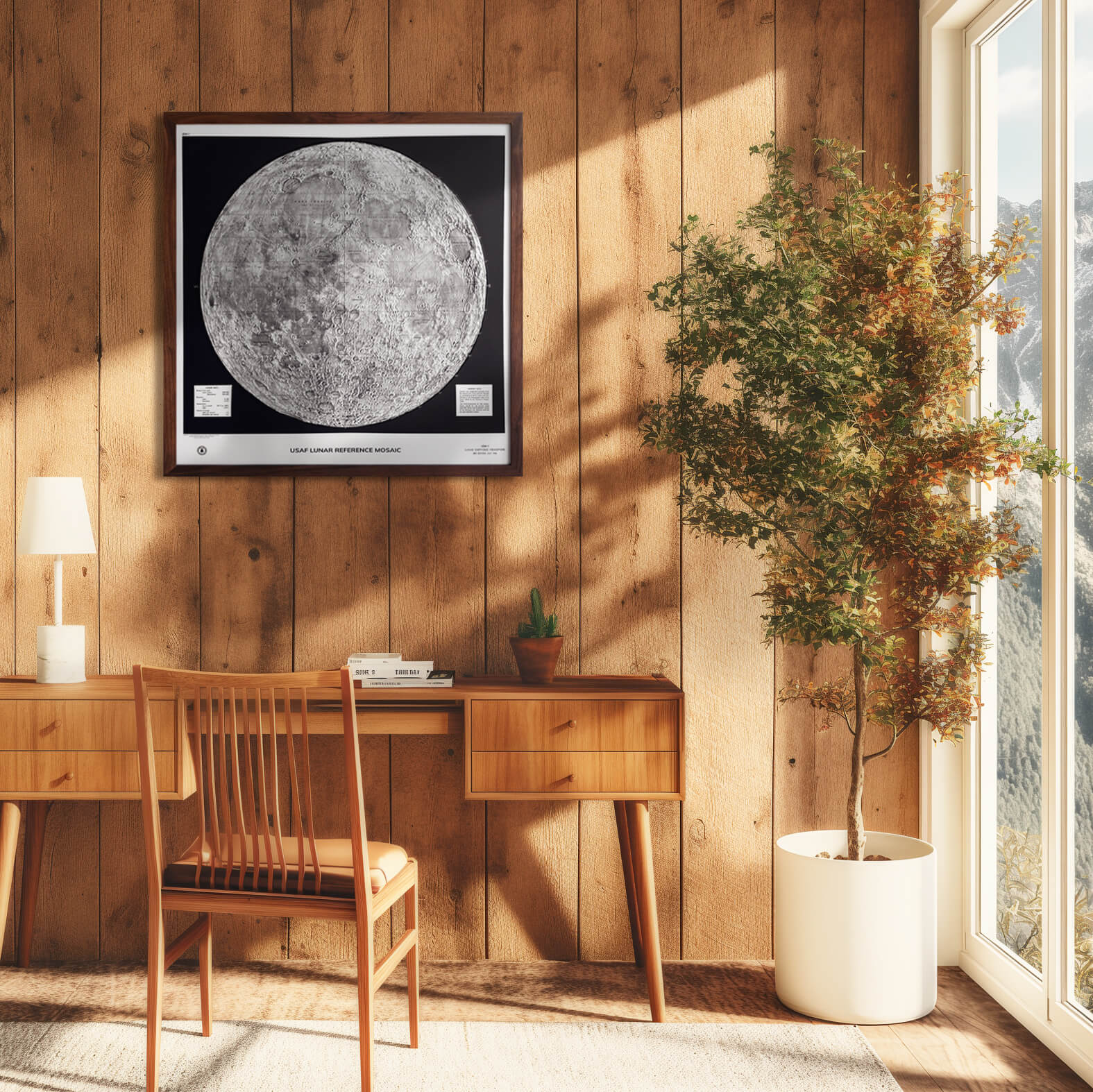 Moon 1966 3D Raised Relief Map - Muir Way - 3D