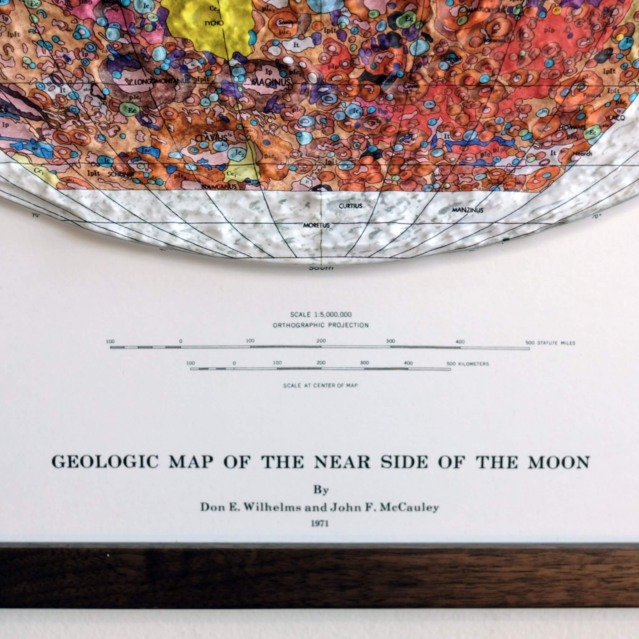 Moon Geological 3D Raised Relief Map - Muir Way - 3D