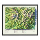 Mount Olympus, WA 1988 Shaded Relief Map - Muir Way - Vintage Relief
