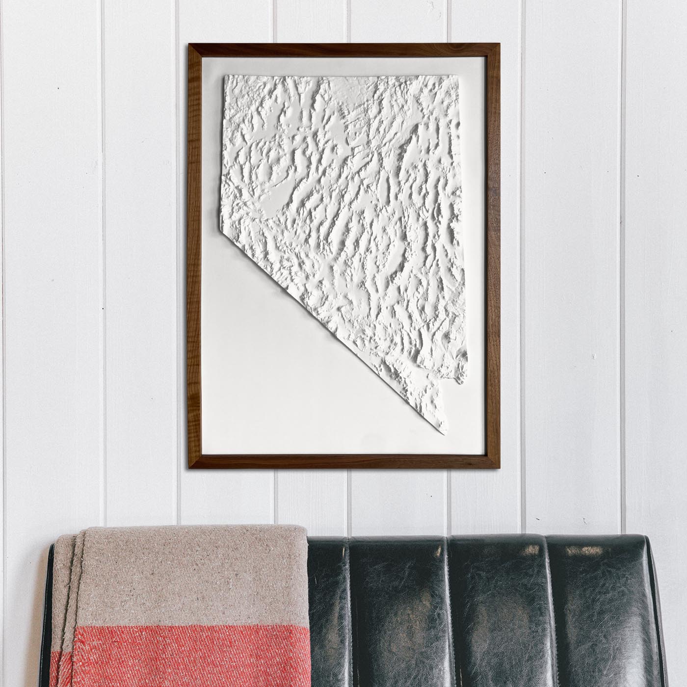 Nevada 3D Raised Relief Map - Muir Way - 3D