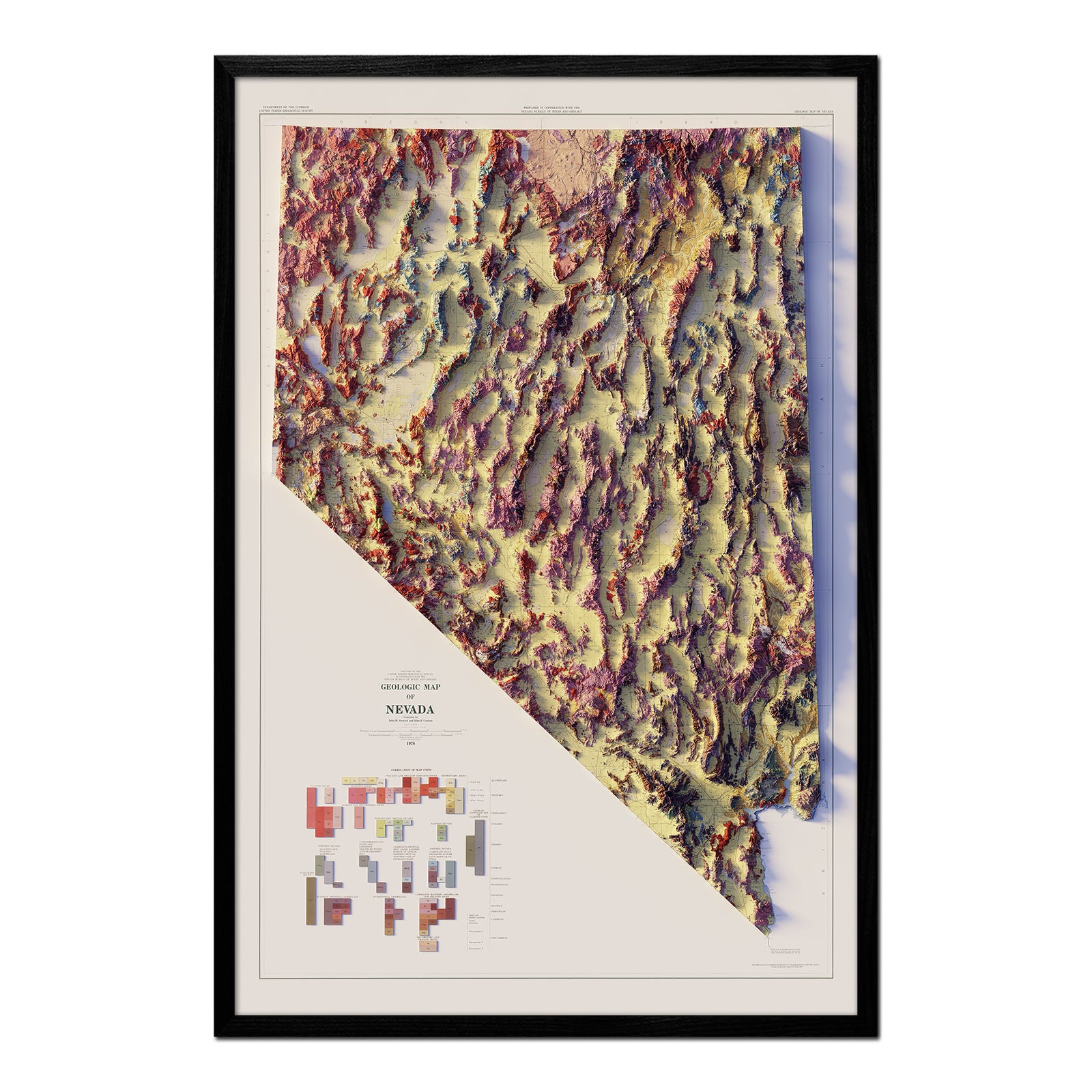 Nevada Relief Map - 1978