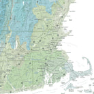 New England Ecoregions Shaded Relief Map - Muir Way - Natural Atlas
