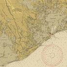 New Orleans to Calcasieu River East Section Nautical Chart 1939 - Muir Way - Vintage Map