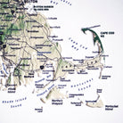 New England 3D Raised Relief Map - Muir Way - Natural Atlas