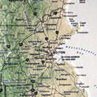 New England 3D Raised Relief Map - Muir Way - Natural Atlas