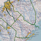 New Jersey 1974 Shaded Relief Map - Muir Way - Vintage Relief