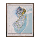 New Jersey 1974 Shaded Relief Map - Muir Way - Vintage Relief