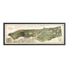 New York City 1874 Shaded Relief Map - Muir Way - Vintage Relief