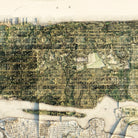 New York City 1874 Shaded Relief Map - Muir Way - Vintage Relief