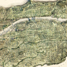 New York City 1874 Shaded Relief Map - Muir Way - Vintage Relief