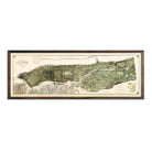 New York City 1874 Shaded Relief Map - Muir Way - Vintage Relief
