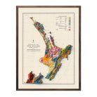 New Zealand, North Island 1947 Shaded Relief Map - Muir Way - Vintage Relief