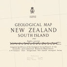 New Zealand, South Island 1947 Shaded Relief Map - Muir Way - Vintage Relief