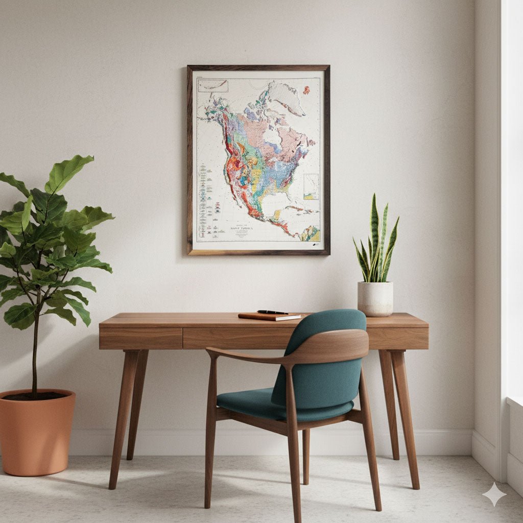 North America 1911 3D Raised Relief Map - Muir Way - 3D