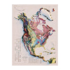 North America 1965 Shaded Relief Map - Muir Way - Vintage Relief