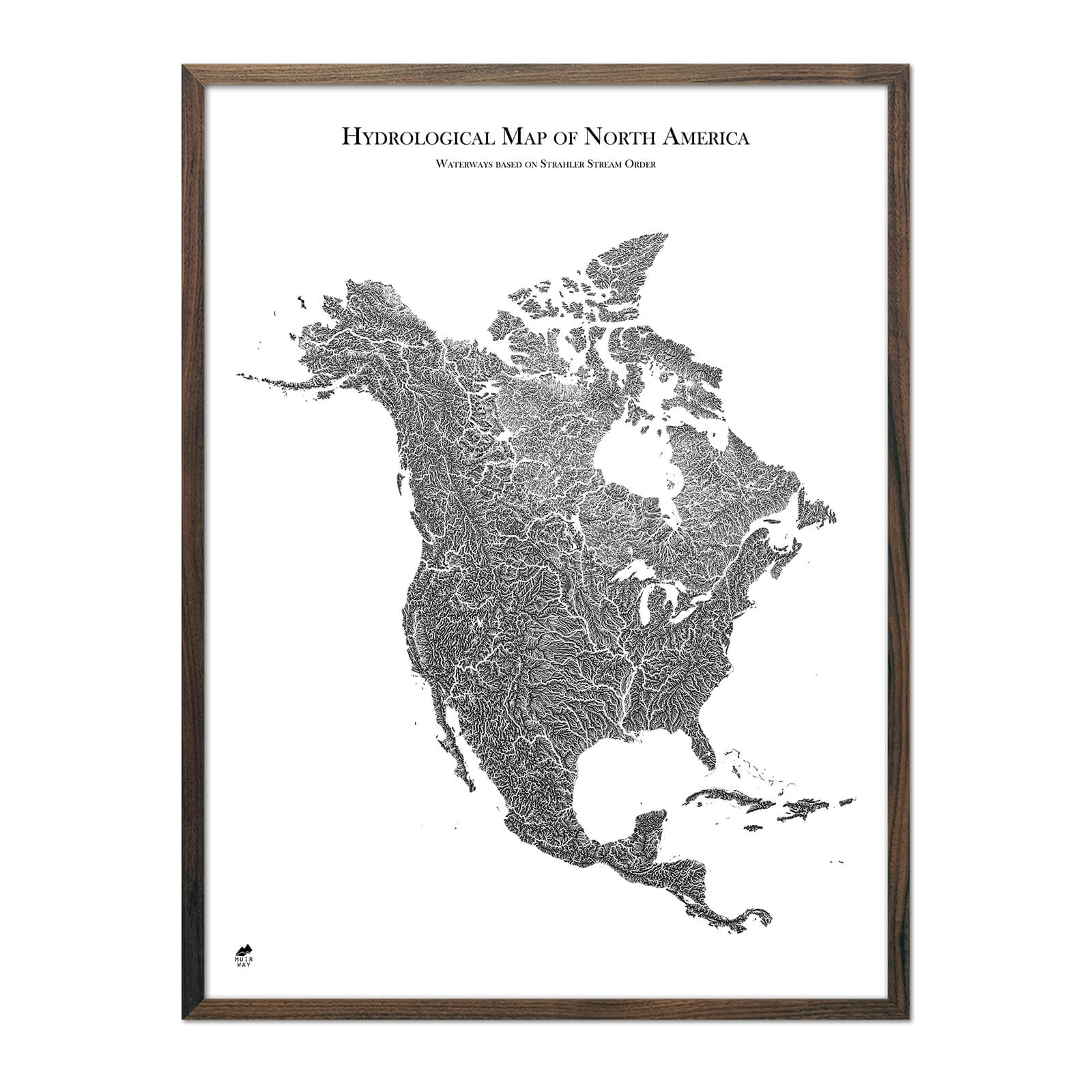 Hydrological Map of North America - Muir Way - Hydrology