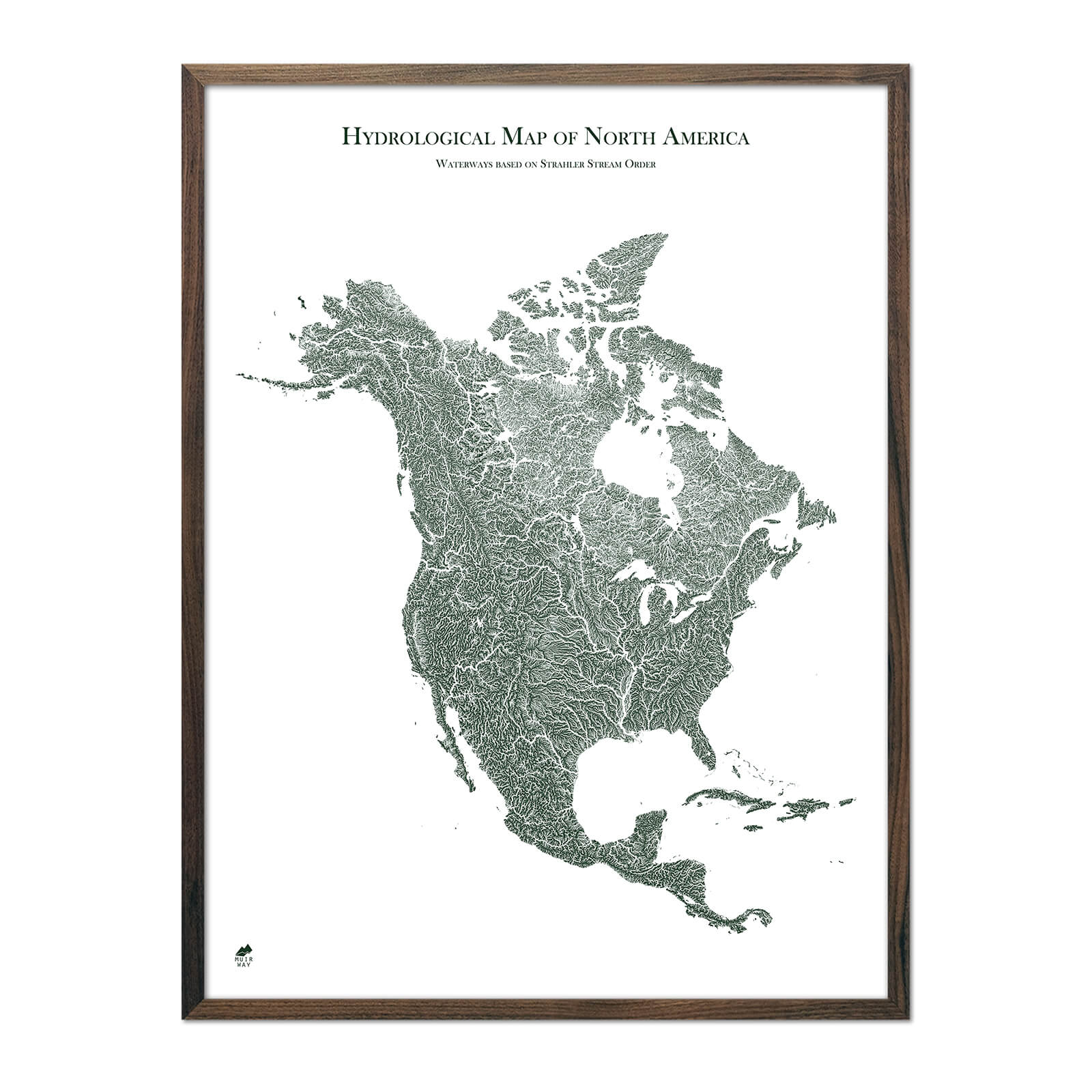 Hydrological Map of North America - Muir Way - Hydrology