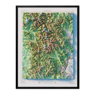 North Cascades National Park 1979 Shaded Relief Map - Muir Way - Vintage Relief