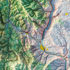 North Cascades National Park 1979 Shaded Relief Map - Muir Way - Vintage Relief
