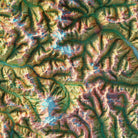 North Cascades National Park 1979 Shaded Relief Map - Muir Way - Vintage Relief