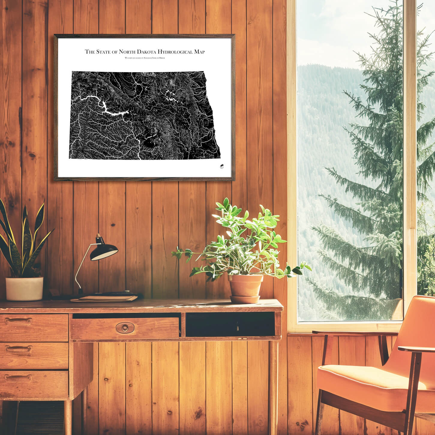 North Dakota Hydrological Map - Muir Way - Hydrology
