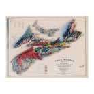 Nova Scotia 1903 Shaded Relief Map - Muir Way - Vintage Relief