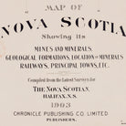 Nova Scotia 1903 Shaded Relief Map - Muir Way - Vintage Relief