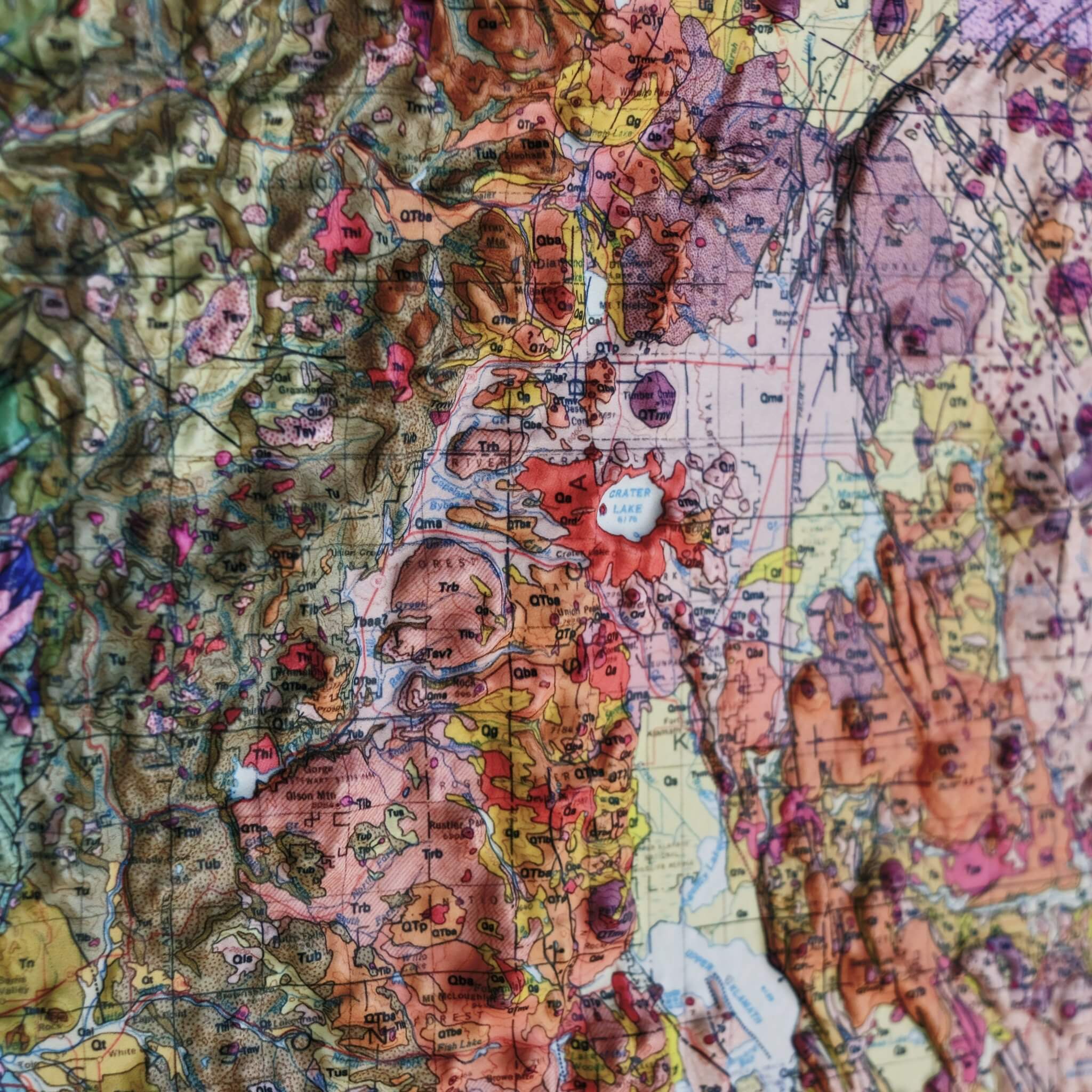 Oregon 1991 3D Raised Relief Map - Muir Way - 3D