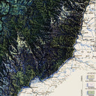 Ohio 1920 Shaded Relief Map - Muir Way - Vintage Relief