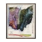 Ohio 1920 Shaded Relief Map - Muir Way - Vintage Relief